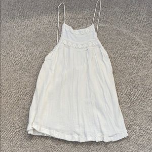 White detailed low back sundress